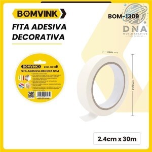 FITA CREPE ADESIVA DECORATIVA BOM - 1309