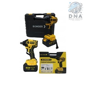 PARAFUSADEIRA IMPACTO RECARREGAVEL C/ 2 BATERIAS 21V BOM 9966