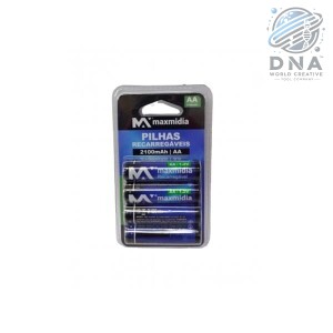 PILHA RECARREGAVEL AA C/4 2100MAH MAX-REC2345 CAM