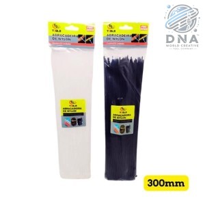 ABRAÇADEIRA DE NYLON 3,6 X  300MM C/100 FBG - 3055 PRETA