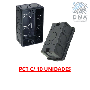 CAIXA DE LUZ 4 X 2 REFORÇADA PRETA C/ 10 UNIDADES