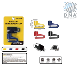 CADEADO PARA MOTO TRAVA DISCO ANTI FURTO BOM 2605