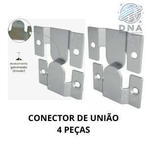 CONECTOR DE UNIÃO 55X30MM C/ 4 PEÇAS BOM-5350
